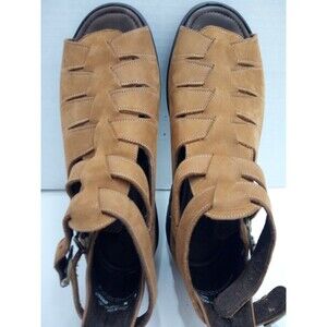 Canaan Woman's Size 6 Brown Ankle Strap Sandal Made in USA EUC